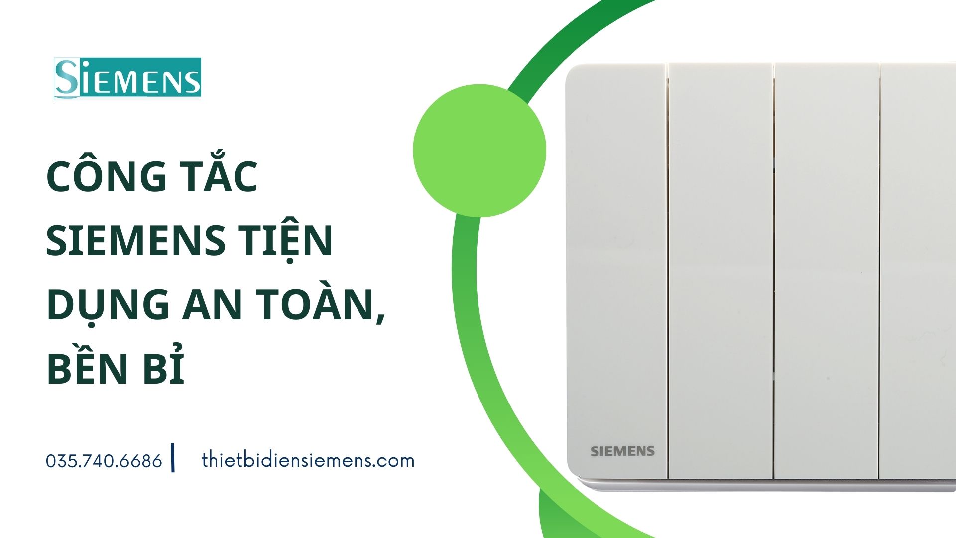 Công tắc Siemens tiện dụng an toàn và bền bỉ