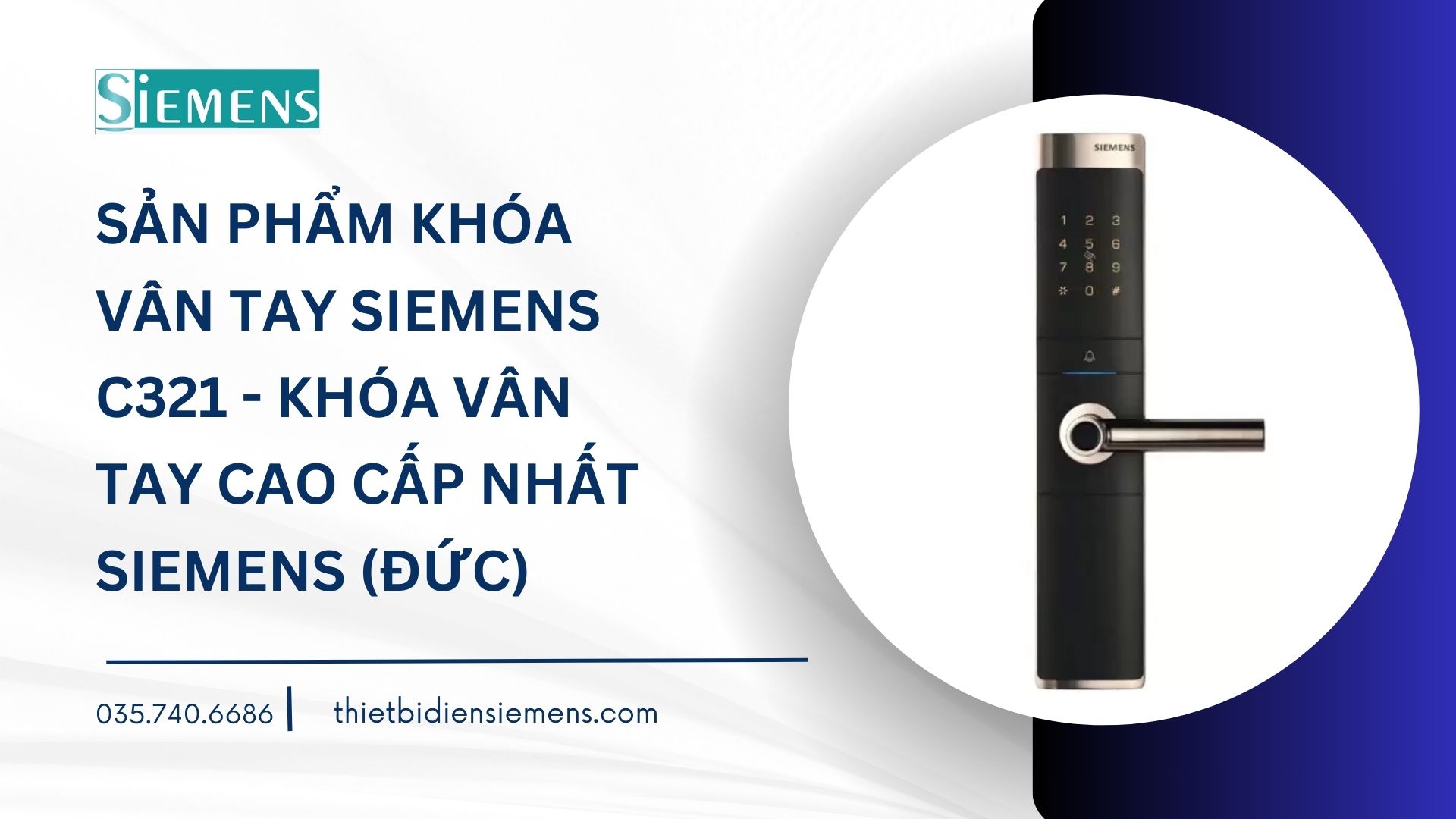 Sản phẩm Khóa vân tay Siemens C321 - Khóa vân tay cao cấp nhất Siemens (Đức)